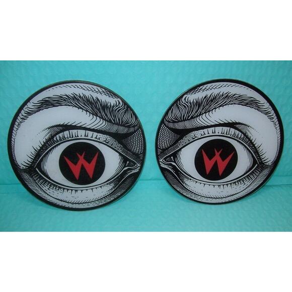 Cyclone Pinball Machine Plastic Promo Drink Coaster Set Of 2 Eyes - Picture 1 of 6